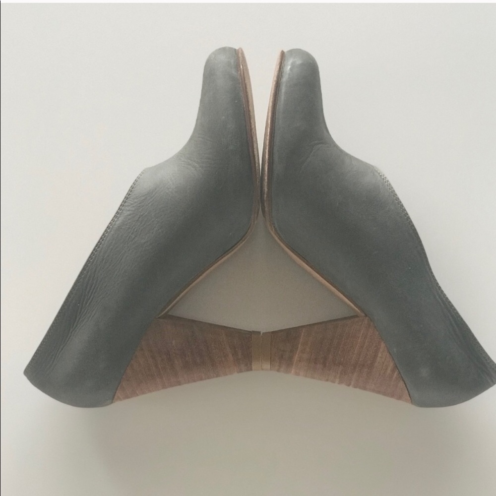 Anthropologie Fortress of Inca Gray Slate Booties